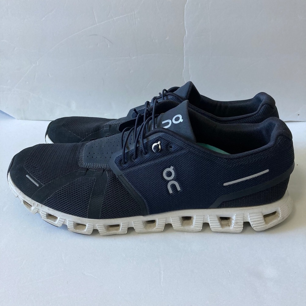 On Running Cloud 5 Navy Black Mens Size 13 Sneakers with Aetrex Insoles - Picture 4 of 9